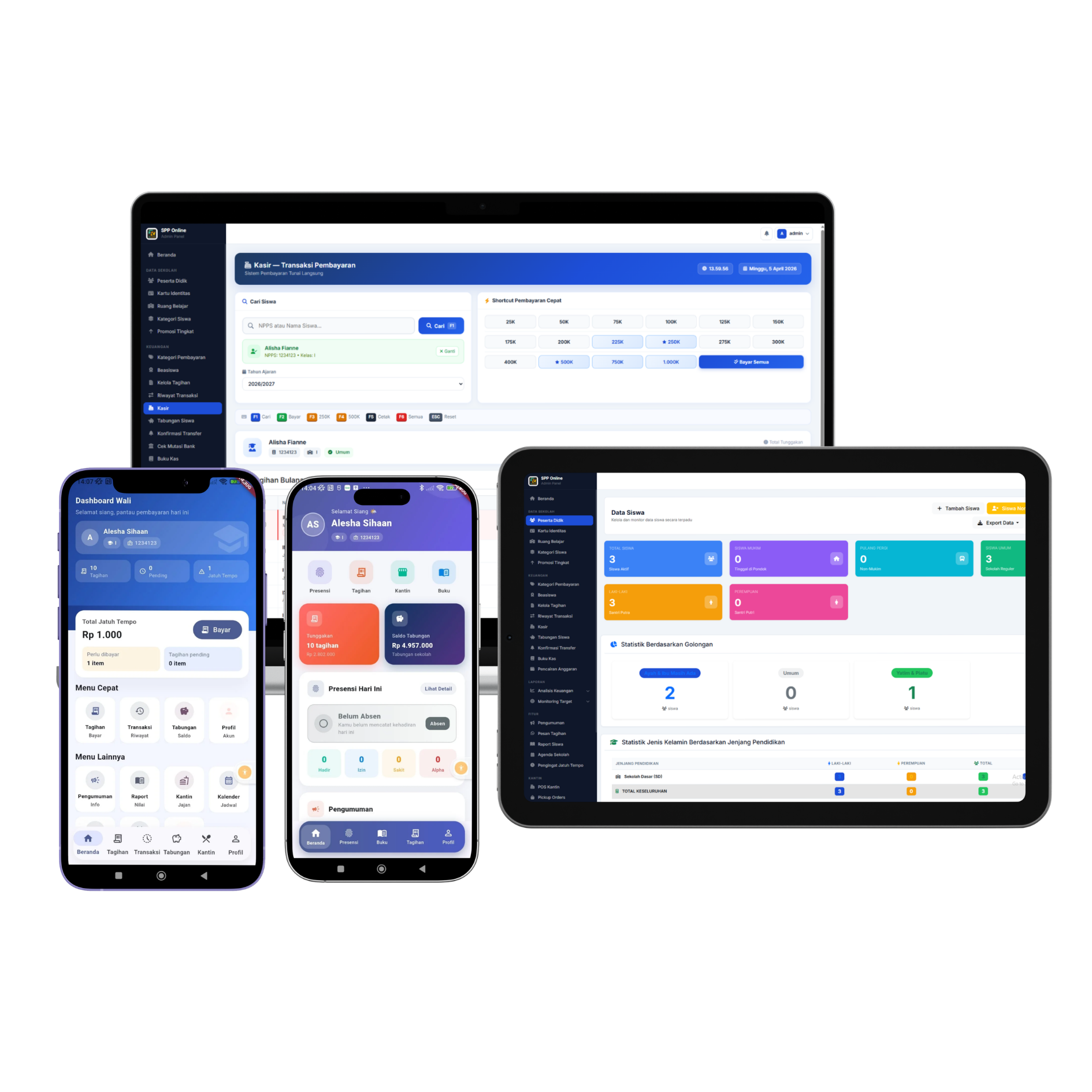 Sistem Pembayaran SPP Modern & Profesional | PAKET PREMIUM