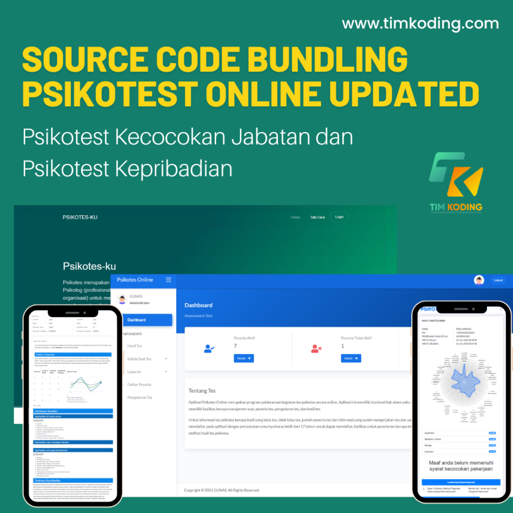 Bundling Psikotest Kepribadian Online Versi Fixed Dan Psikotest Kecocokan Jabatan