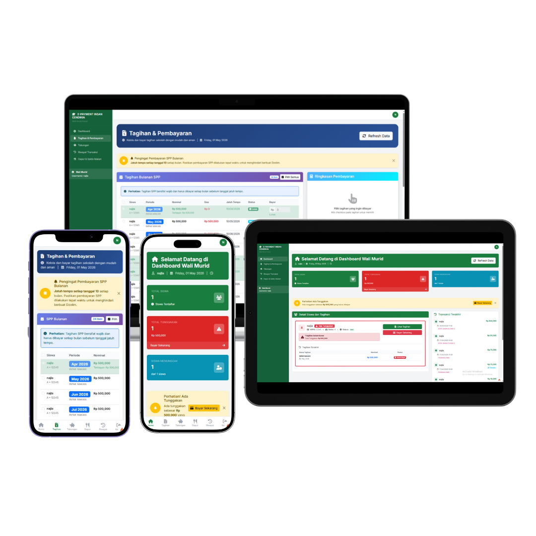 Sistem Pembayaran SPP Modern & Profesional | PAKET BASIC