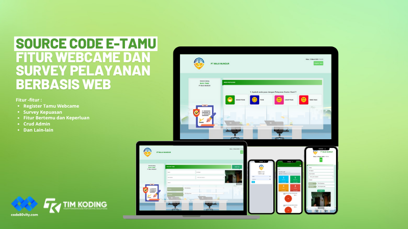 Source Code E-Tamu Fitur Webcame dan Survey Pelayanan Berbasis Web